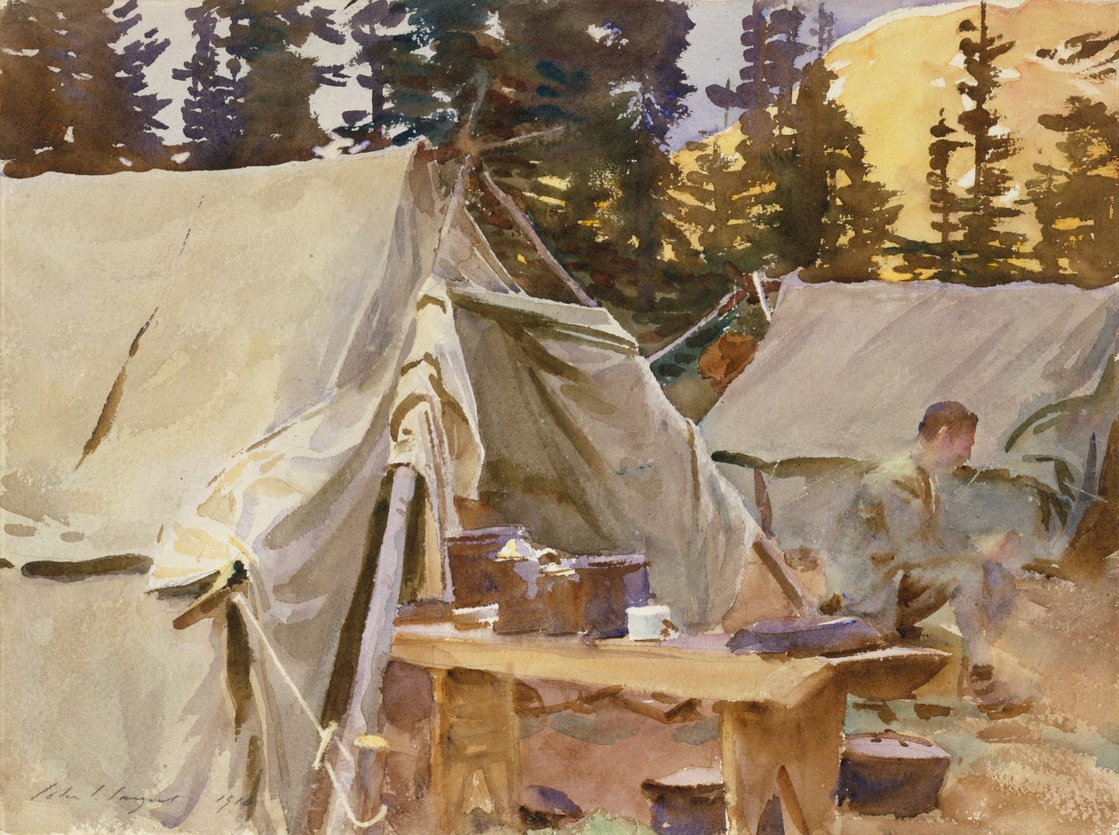 معسكر في بحيرة أو هارا 1916 بواسطة جون سينغر سارجنت
