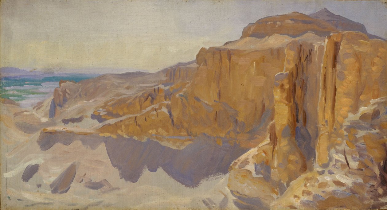 المنحدرات في دير البحري ، مصر ، 1890-1891 بواسطة جون سينغر سارجنت