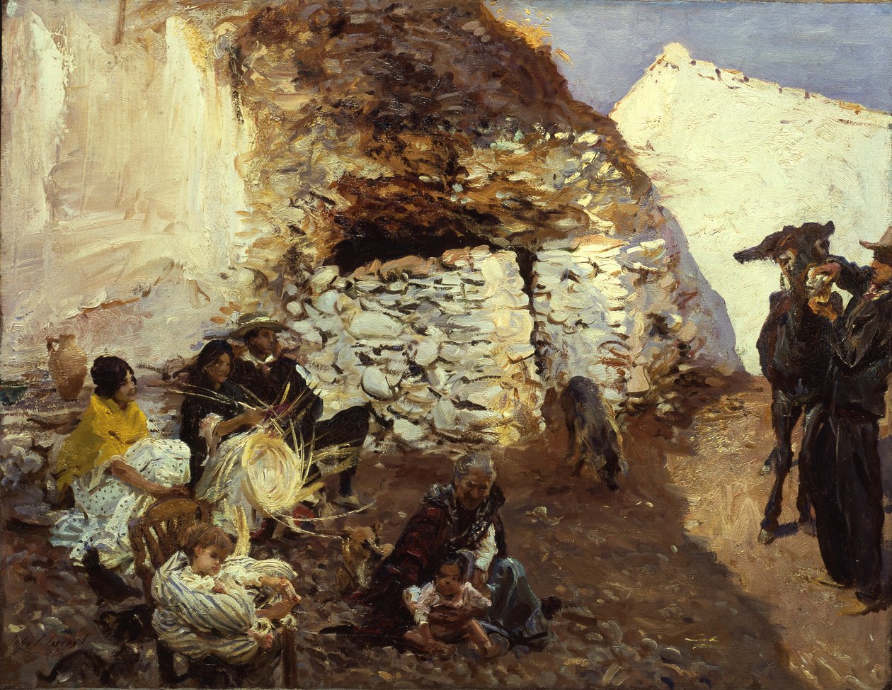 معسكر الغجر ، غرناطة ، إسبانيا ، c.1912-13 بواسطة جون سينغر سارجنت