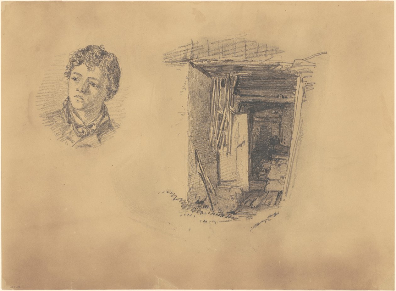 رأس صبي ، ومدخل الكوخ ، 1871. بواسطة جون سينغر سارجنت