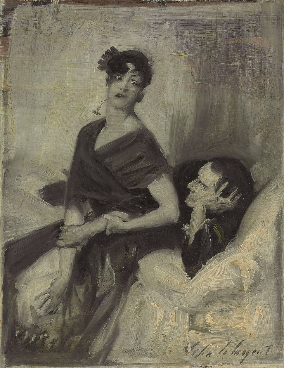 رجل وامرأة على السرير ، 1880-1882 بواسطة جون سينغر سارجنت