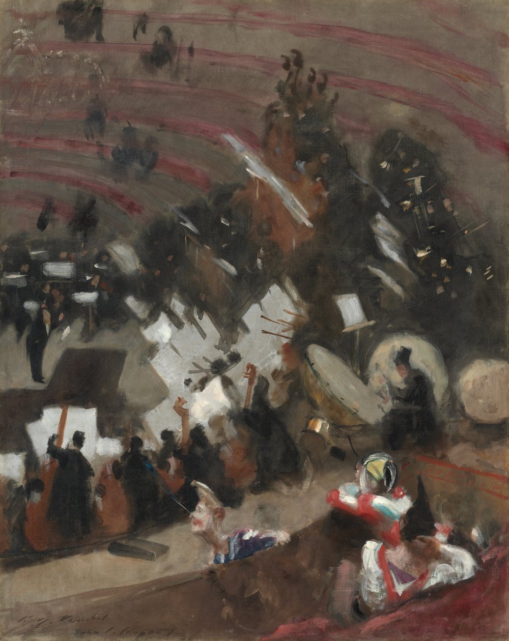 بروفة لأوركسترا Pasdeloup في Cirque d'Hiver ، ج. 1879. بواسطة جون سينغر سارجنت