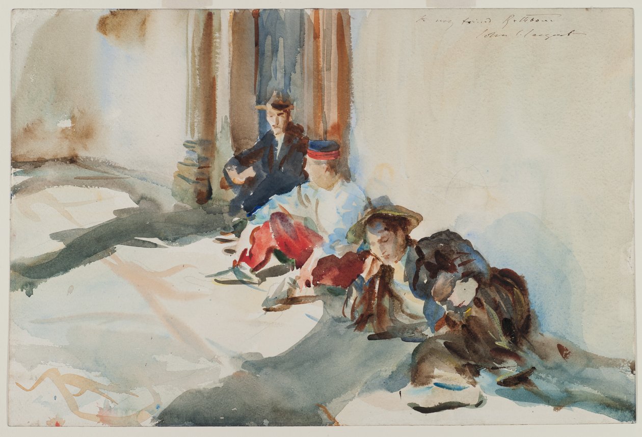 الجنود الإسبان ، c.1902-03 (مرحاض على ورق) بواسطة جون سينغر سارجنت