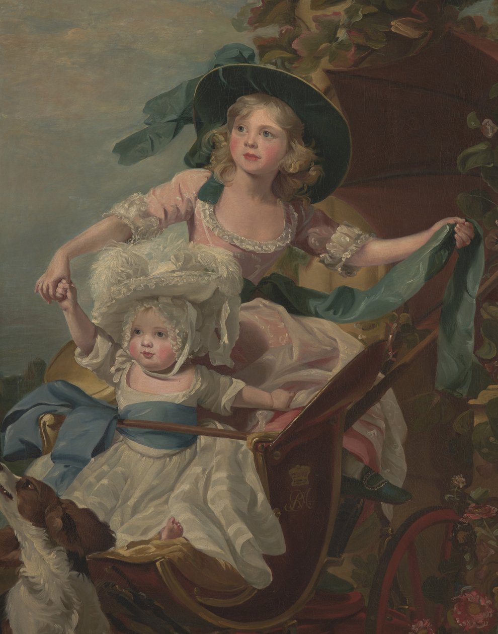 أميرتان ، صوفيا وأميليا ، بنات جلالة الملك جورج الثالث ، حوالي عام 1785 (زيت على قماش) بواسطة جون سينجلتون (بعد) كوبلي
