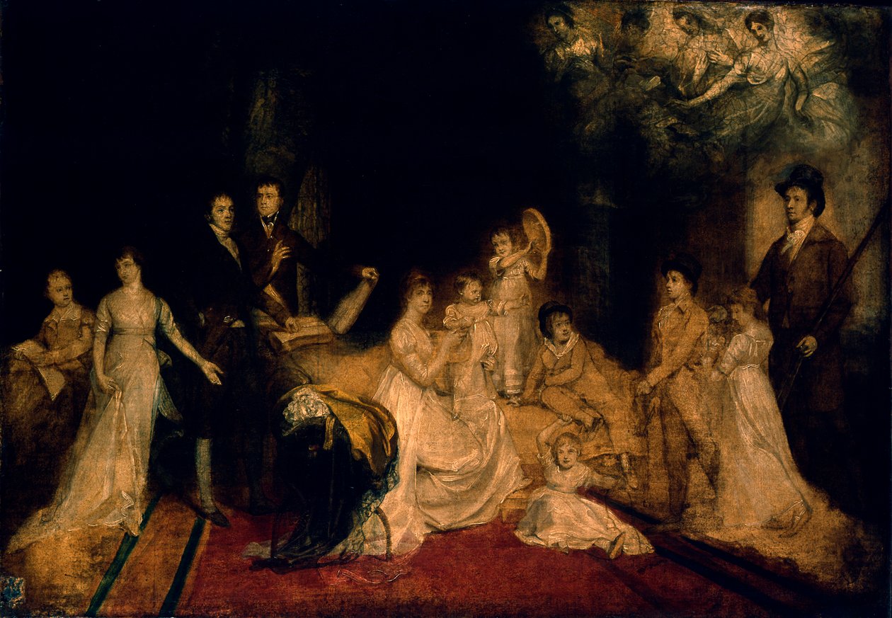 رسم تخطيطي لعائلة Knatchbull في Mersham-le-Hatch ، كينت ، 1800-03 بواسطة جون سينجلتون كوبلي