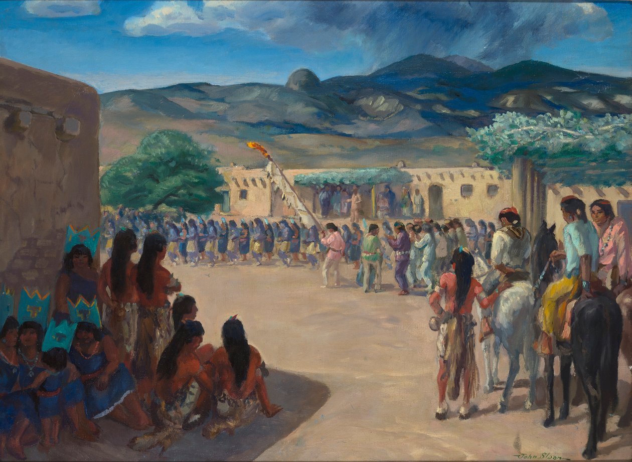 الرقص في Cochiti Pueblo ، نيو مكسيكو بواسطة جون فرينش سلون