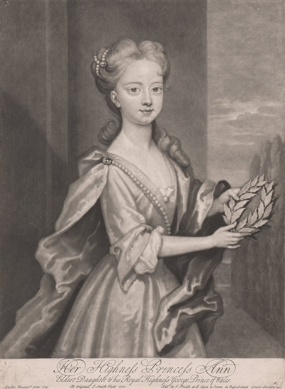 صاحبة السمو الأميرة آن ، الابنة الكبرى لصاحب السمو الملكي جورج أمير ويلز ، 1720 بواسطة جون سميث