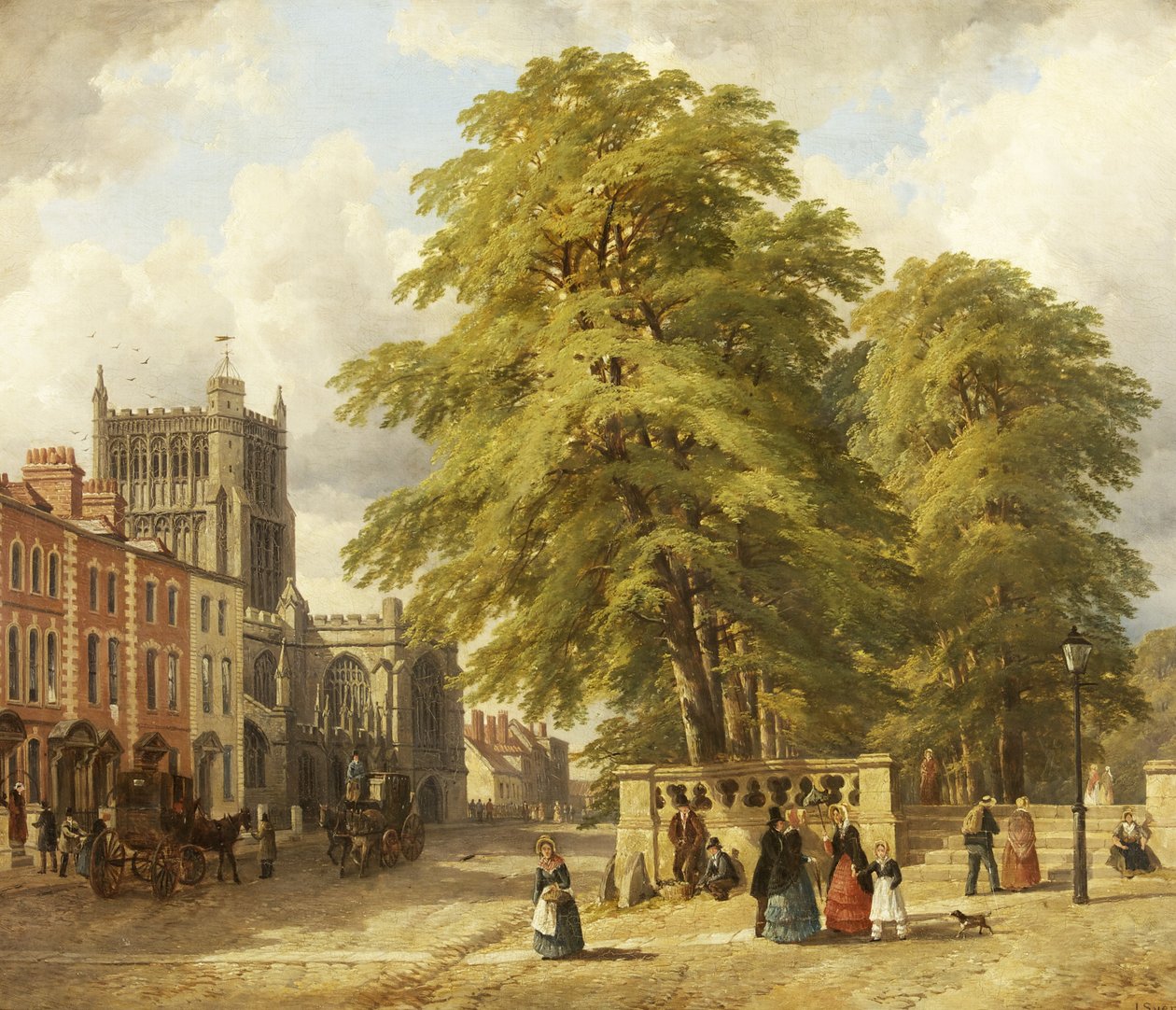 View of College Green (oil on canvas) بواسطة جون سير