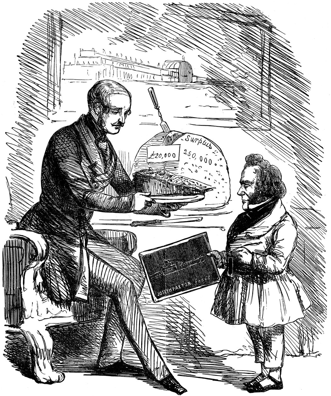 ألبرت ، أمير الملكة فيكتوريا ، وجوزيف باكستون ، 1851 بواسطة جون تينيل
