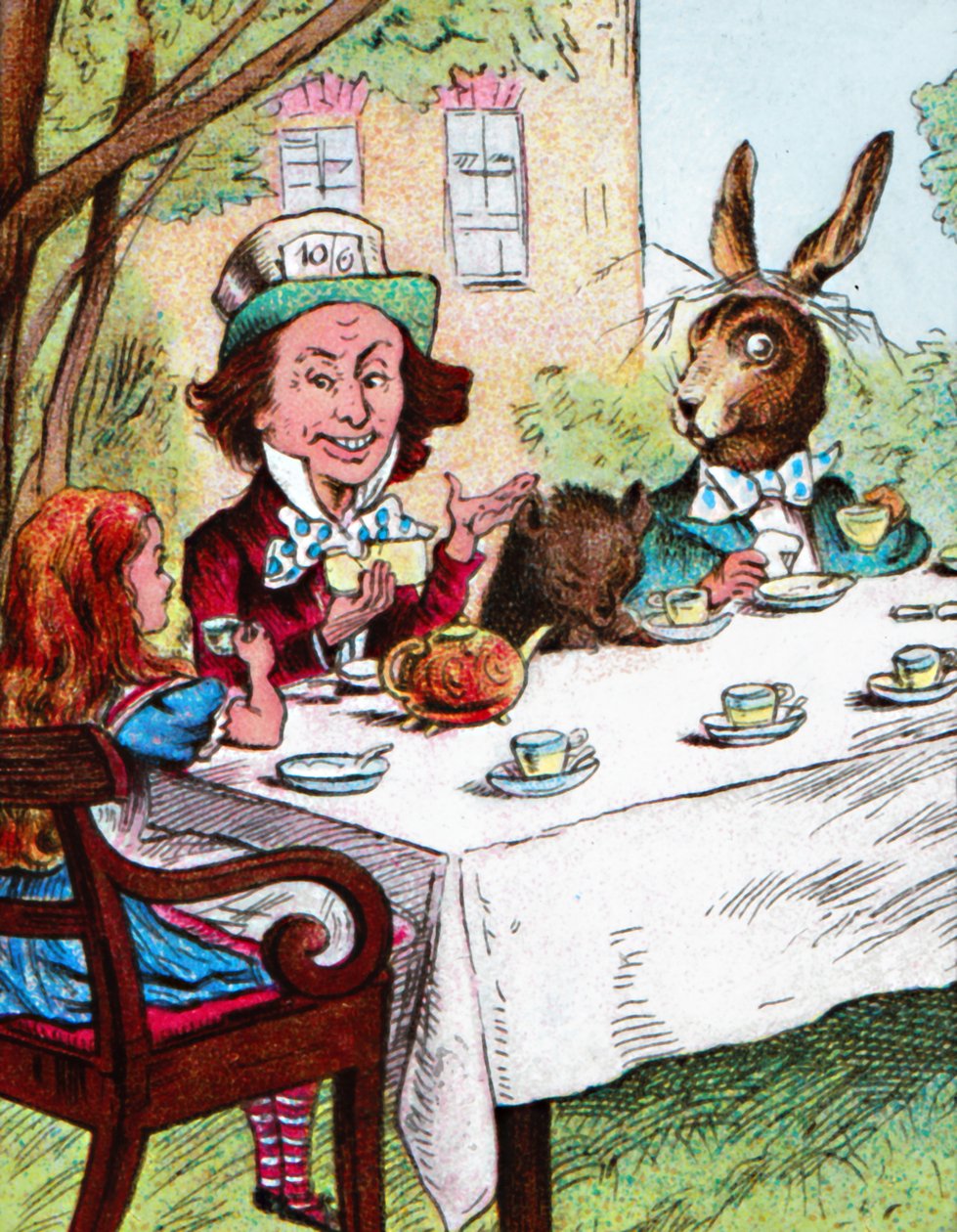 أليس في حفل شاي Mad Hatters ، c1910 بواسطة جون تينيل