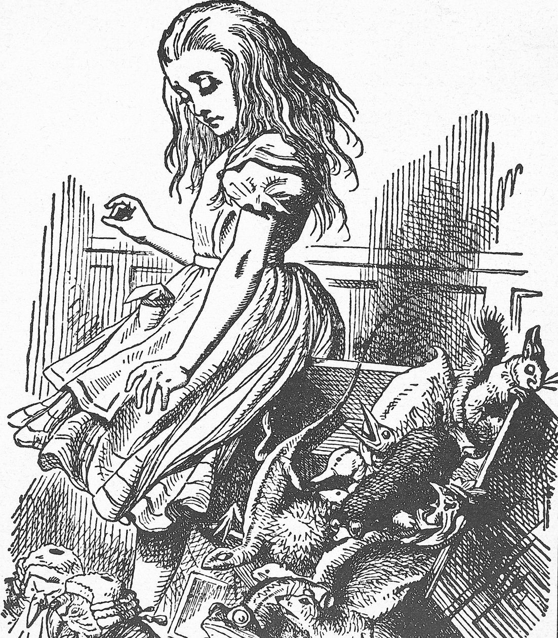 كارول ، لويس (1832-1898). كاتب وعالم رياضيات ومصور إنجليزي. مغامرات أليس في بلاد العجائب (نقش) بواسطة جون تينيل