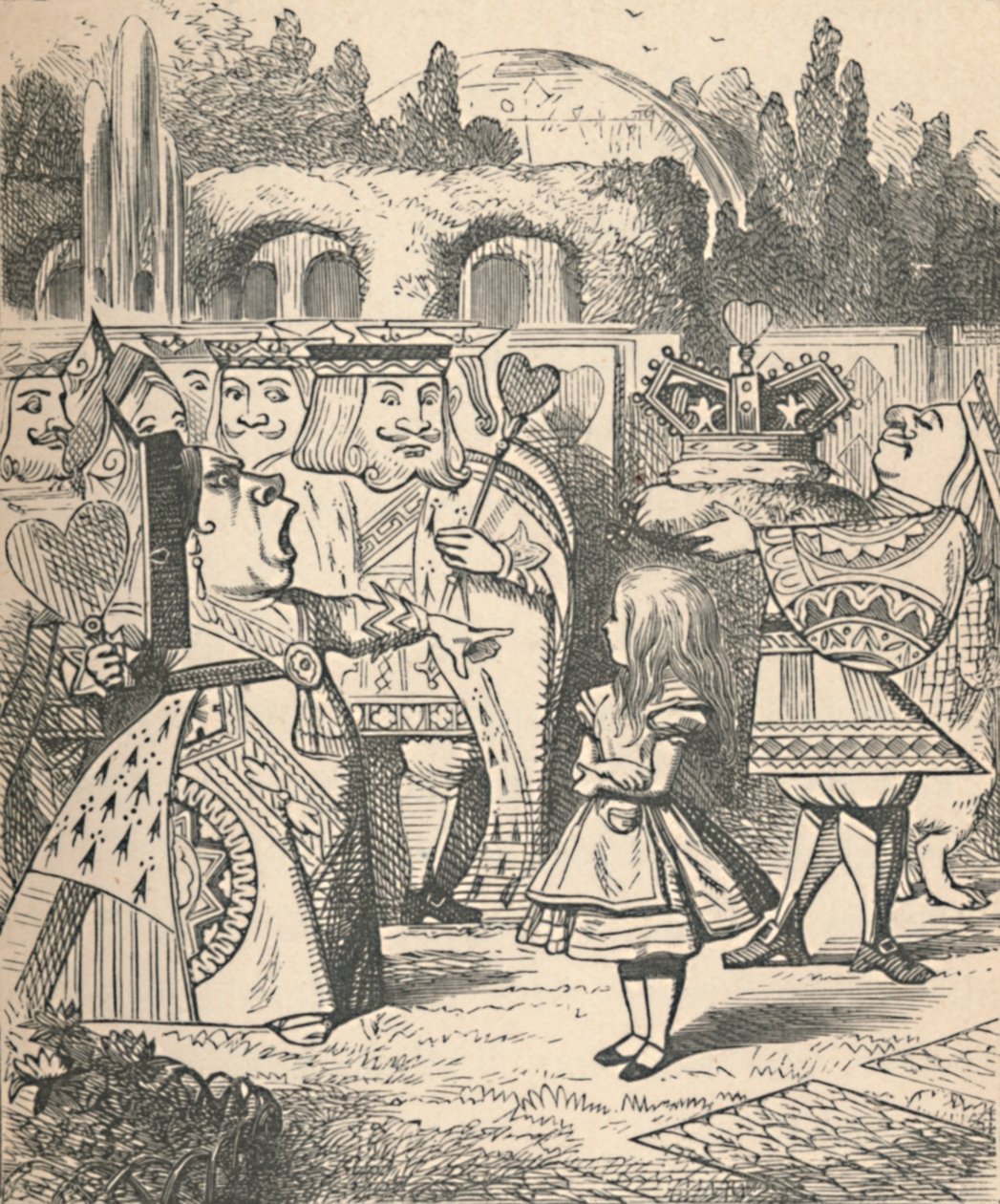 اقطعوا رأسها! أليس والملكة الحمراء ، 1889 بواسطة جون تينيل