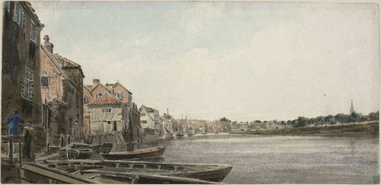 منظر على Wensum في King Street ، مأخوذ من Foundary Bridge بواسطة جون ثيرتل