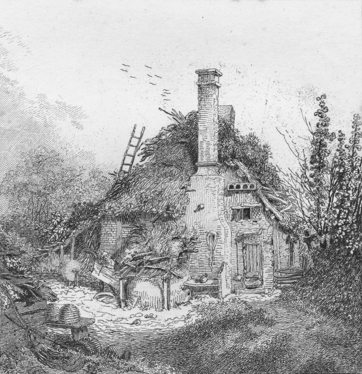 على Merrow Common ، Surrey ، 1797 بواسطة جون توماس سميث
