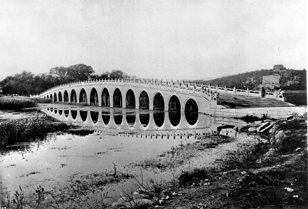 الصين ، جسر ، حوالي 1870 (صورة) بواسطة جون طومسون