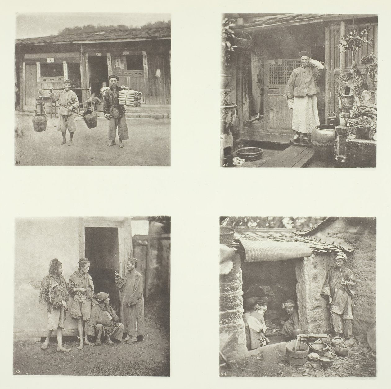 Foochow Coolies ، محقق Foochow ، رئيس اللصوص ، المتسولين الذين يعيشون في جولة ، ج. 1868. بواسطة جون طومسون