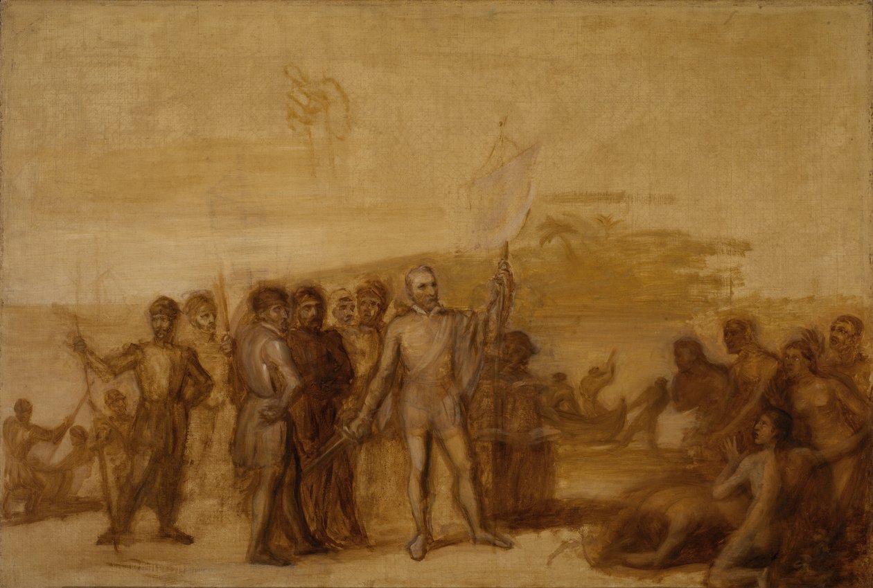 هبوط كولومبوس ، كاليفورنيا. 1840. بواسطة جون فانديرلين