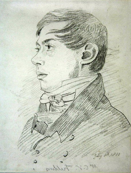 أنتوني فانديك كوبلي فيلدينج (1787-1855) ، 1810 (الجرافيت على ورق منسوج) بواسطة جون فارلي