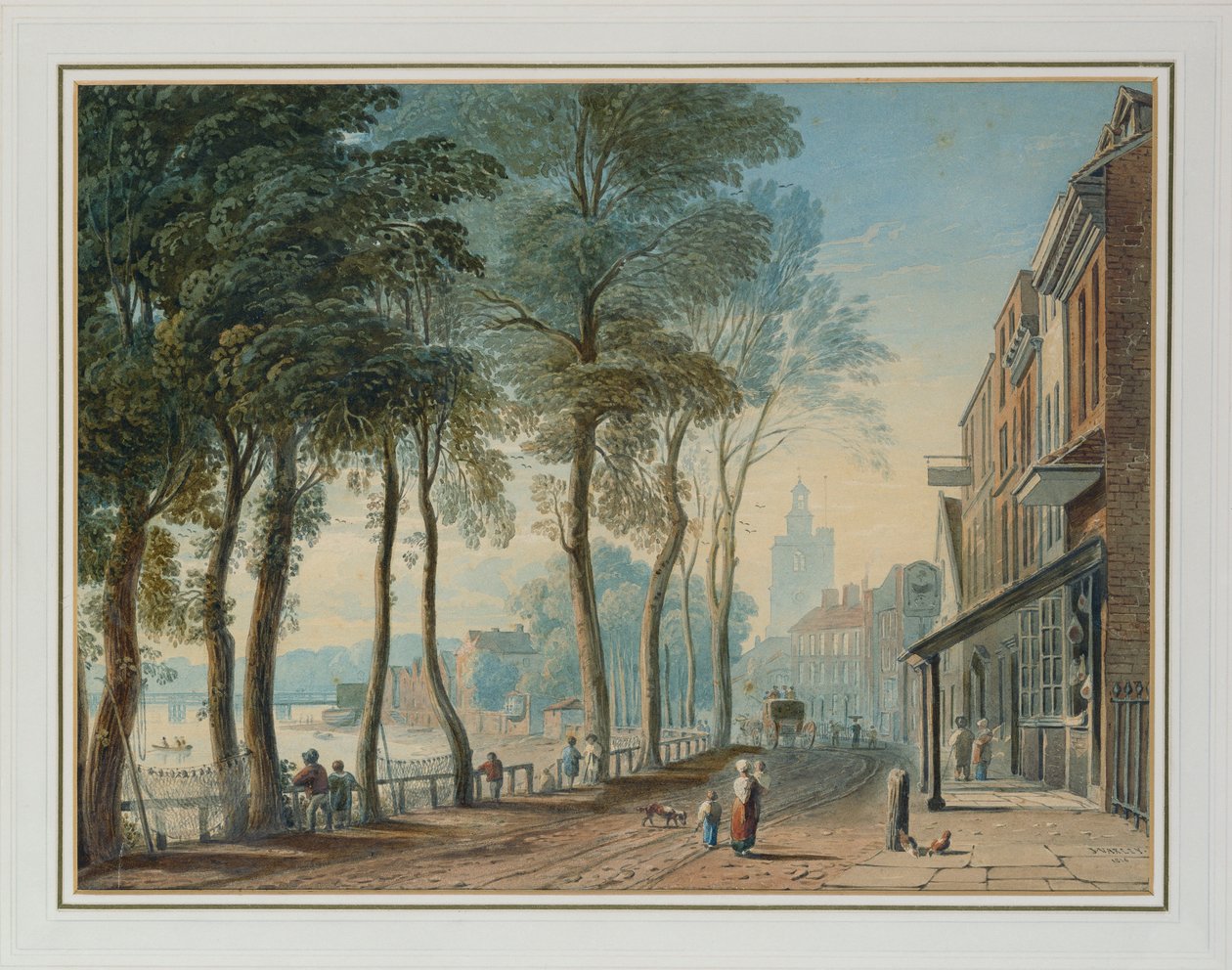 Cheyne Walk ، Chelsea ، 1816 بواسطة جون فارلي