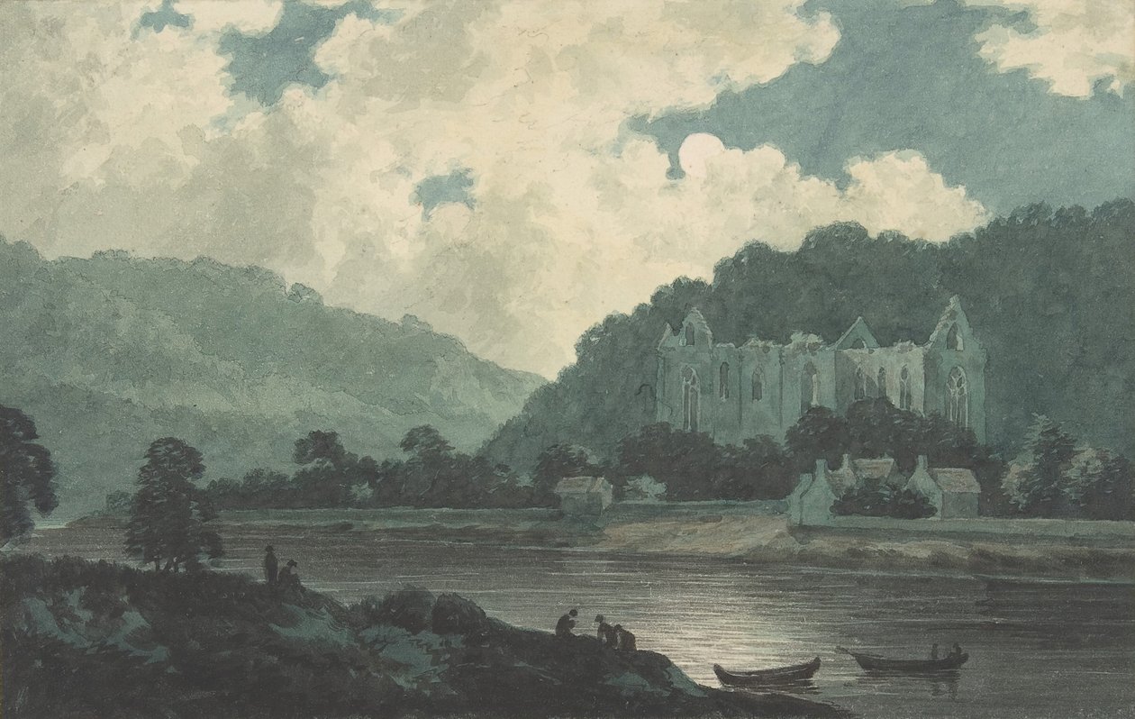 Tintern Abbey بواسطة Moonlight ، كاليفورنيا. 1789. بواسطة جون وارويك سميث