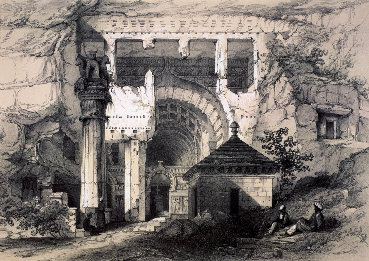 كارلي ، مدخل كهف شايتيا العظيم ، 1845. بواسطة جون ويل