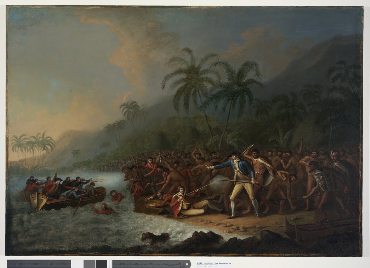 وفاة كوك ، كاليفورنيا. 1781 ، 83؟ ، جون ويبر ، c.1781-83 (لوحة زيتية على قماش) بواسطة جون ويبر