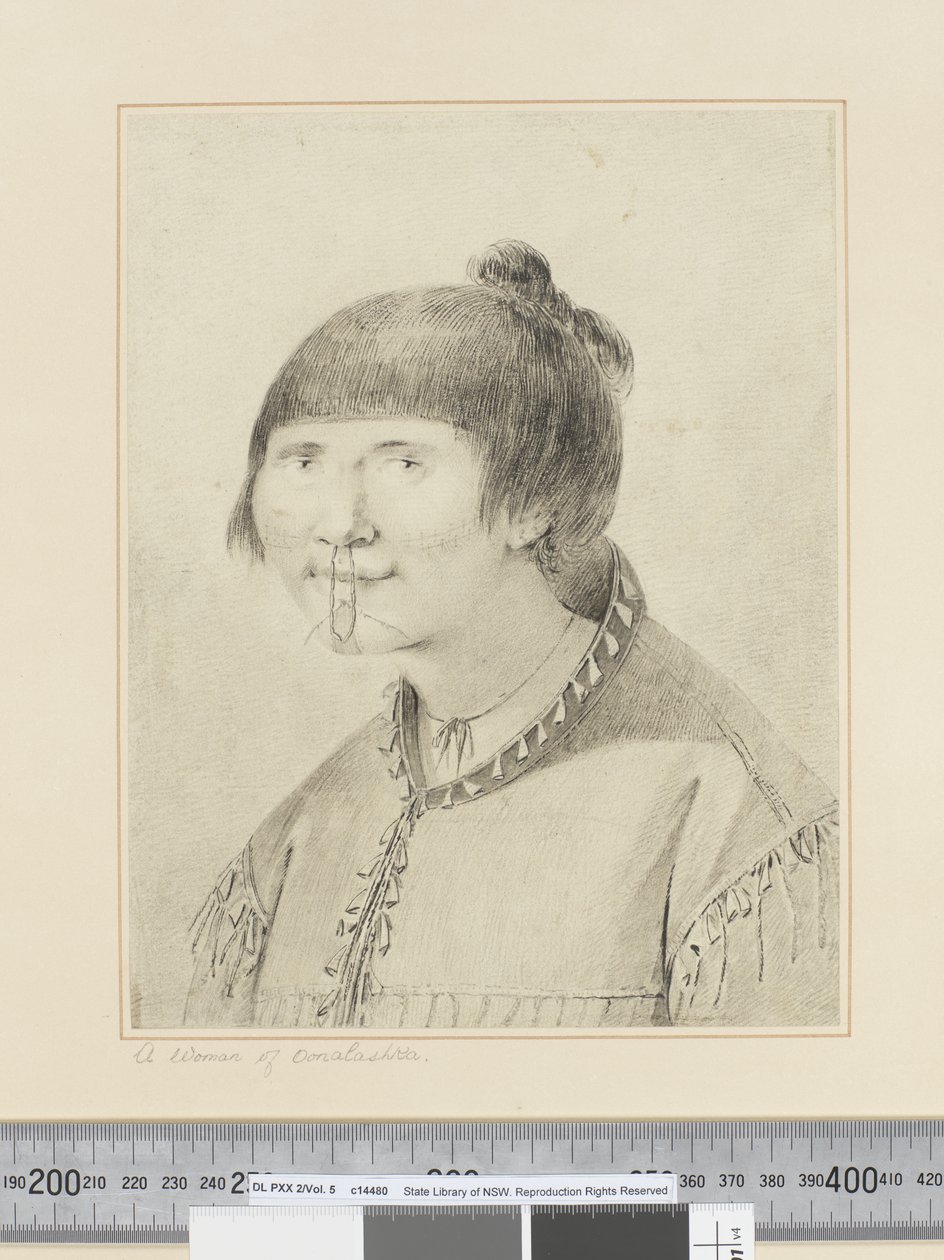 F.29 امرأة من أونالاشكا ، حوالي 1773 - 84 (ألوان مائية) بواسطة جون ويبر