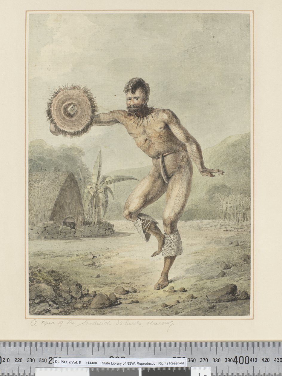 F.36 رجل من جزر ساندويتش ، يرقص ، حوالي 1773 - 84 (ألوان مائية) بواسطة جون ويبر