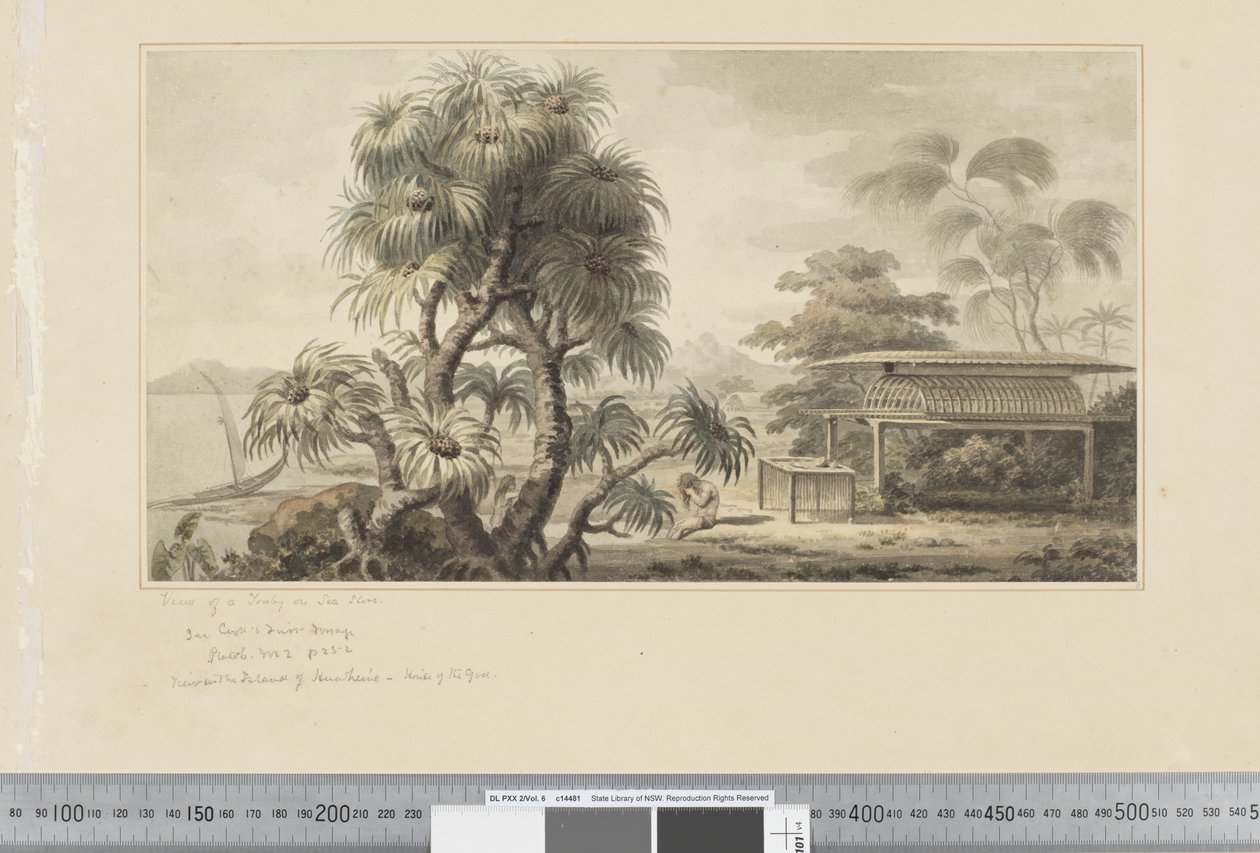 F.46 منظر لمقبرة على شاطئ البحر ، حوالي 1783-84 (ألوان مائية) بواسطة جون ويبر