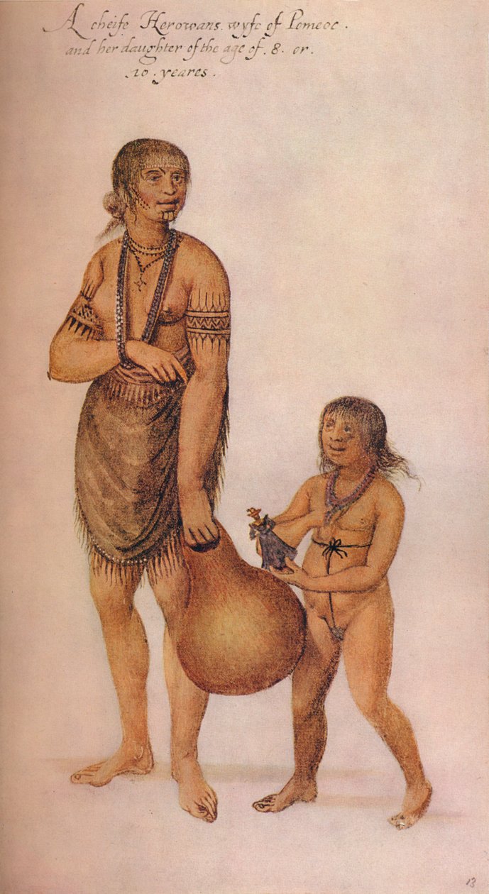 A Cheife Herowans Wyfe ، c1585 بواسطة جون وايت
