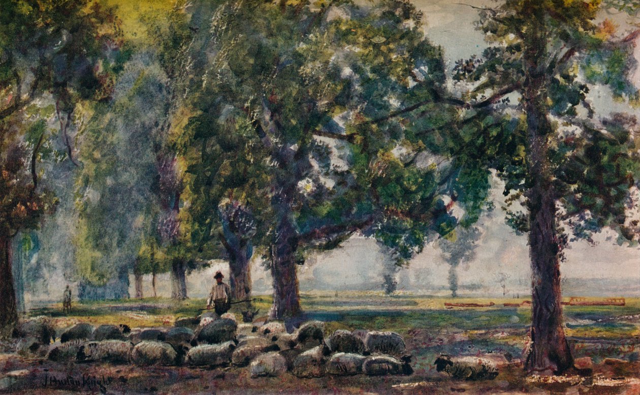 رعاية القطعان ، c1895 بواسطة جون وليام بوكستون نايت