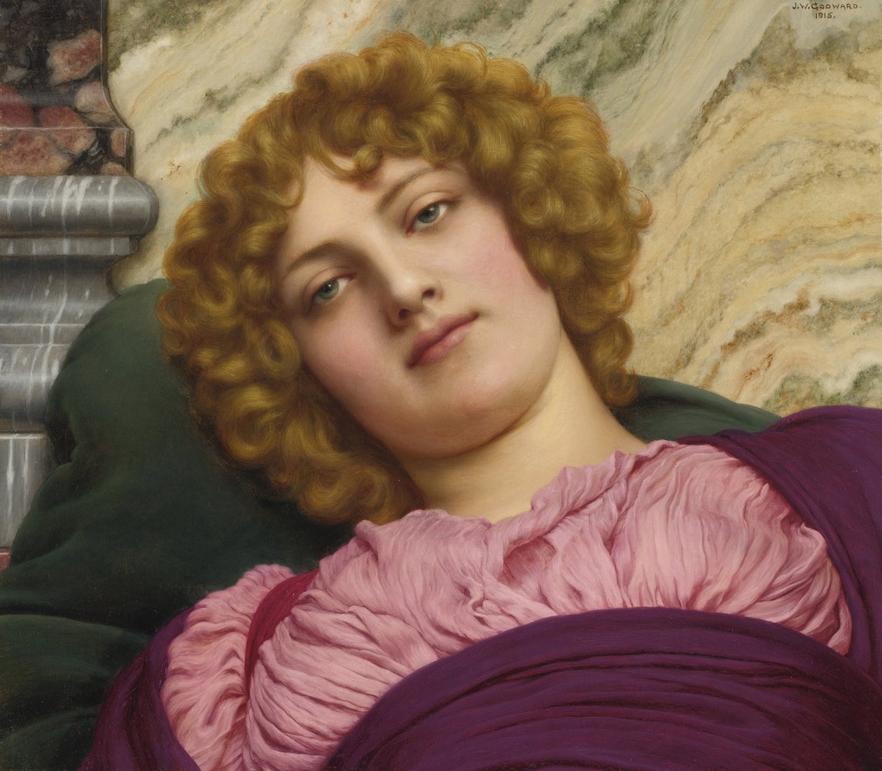 الفن الأكاديمي: Myrhinna (Myrina ، Myrine) par Godward ، John William (1861-1922) بواسطة جون ويليام جودوارد