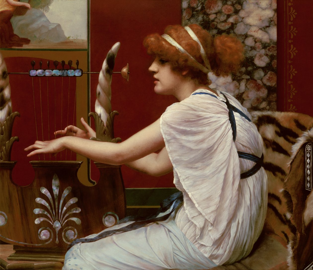 The Muse Erato في Lyre ، 1895 بواسطة جون ويليام جودوارد