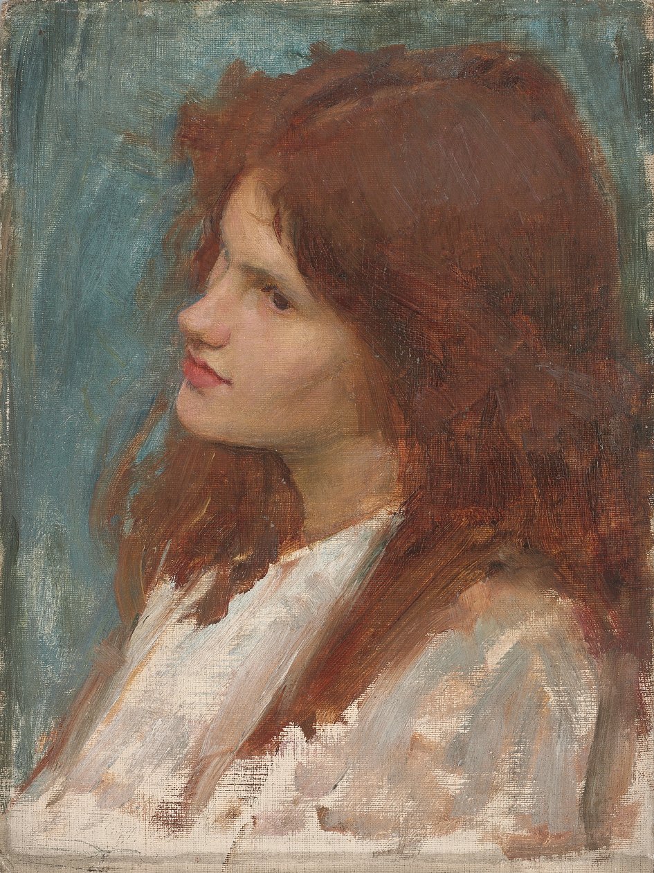 رأس فتاة ، ج. 1892-1900 بواسطة جون وليام ووترهاوس