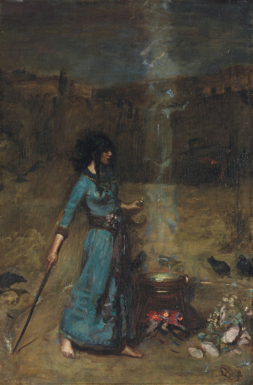 دراسة للدائرة السحرية ، 1886 بواسطة جون وليام ووترهاوس