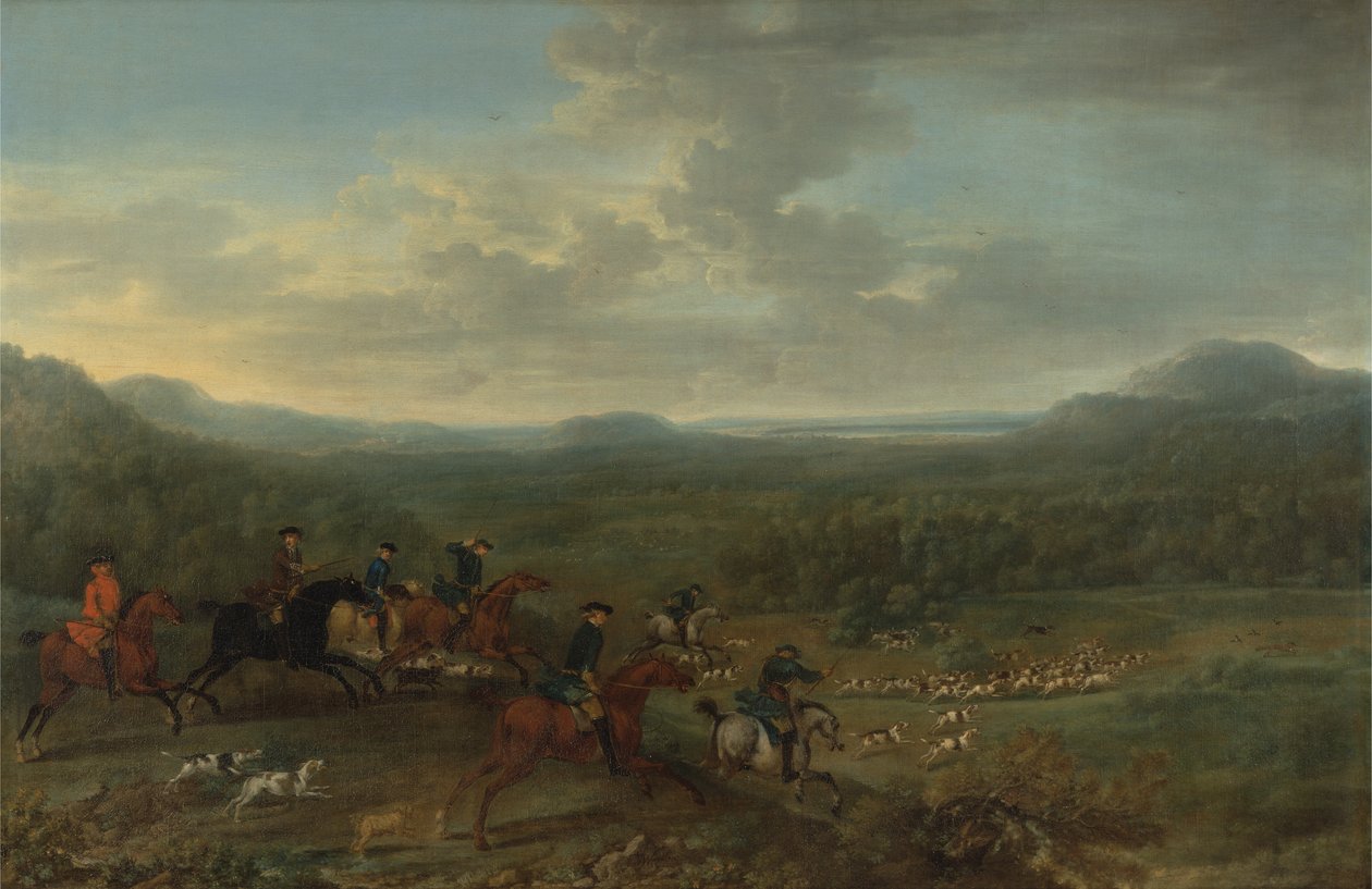 A Fox Hunt ، c.1730-40 بواسطة جون ووتون
