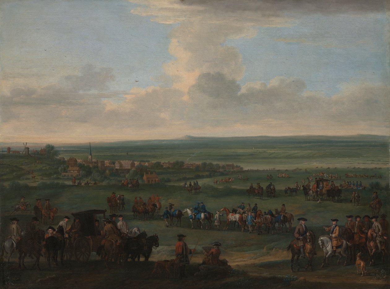 جورج الأول في نيوماركت، 4 أو 5 أكتوبر 1717 بواسطة جون ووتون