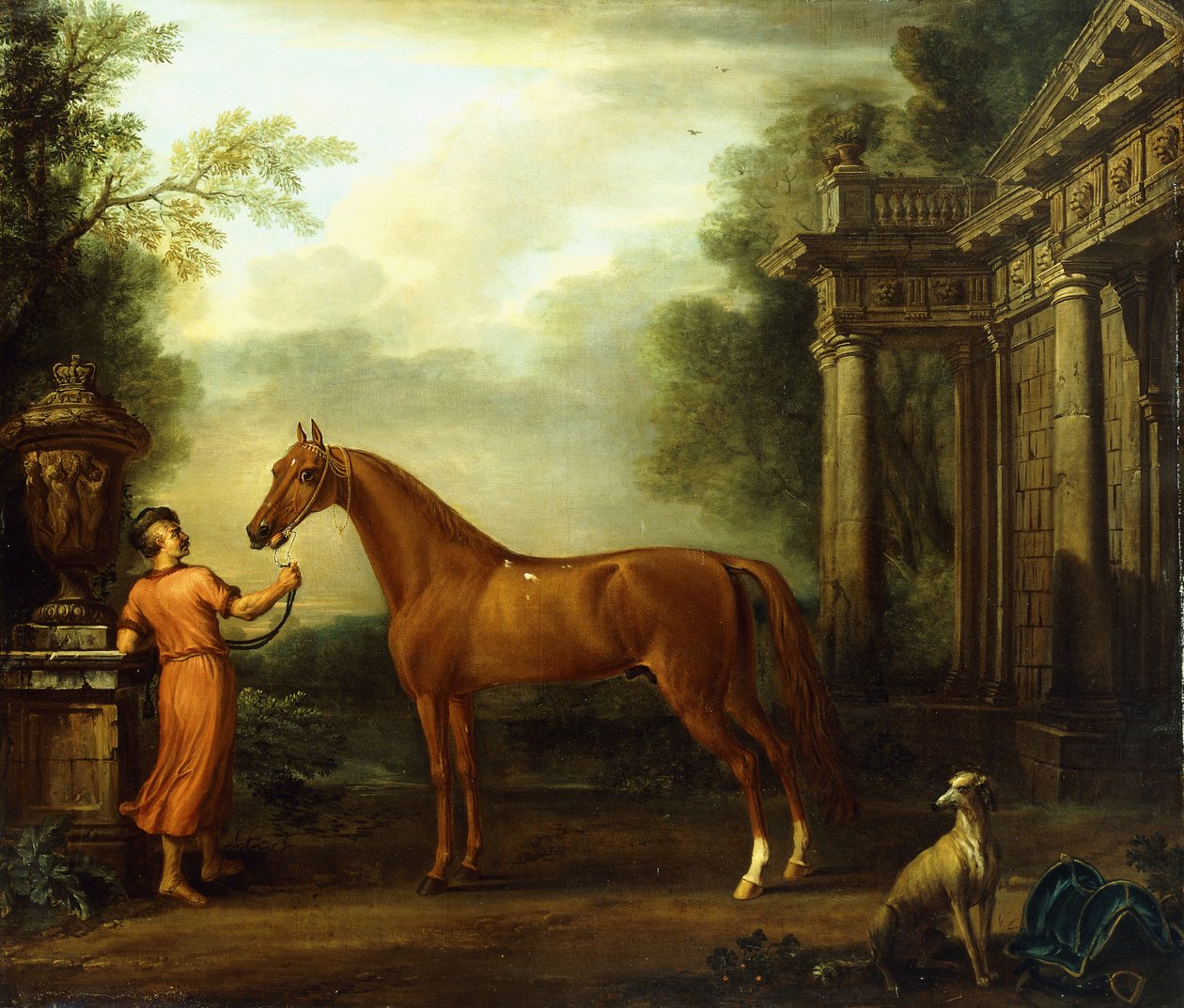 The Chestnut Arabian of Hampton Court ، c.1726 بواسطة جون ووتون