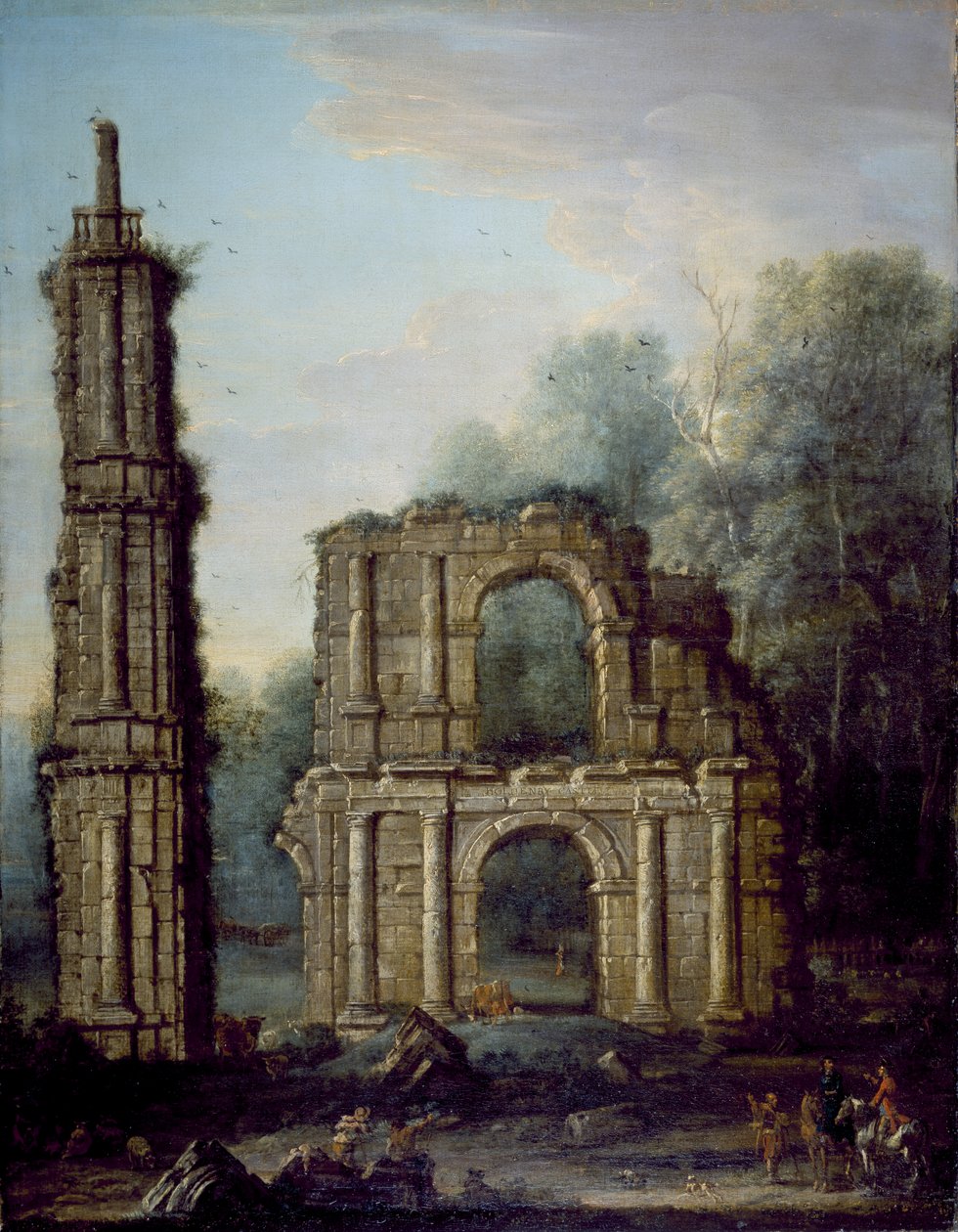 The ruins of Holdenby Castle, Northamptonshire, c.1735-45 (oil on canvas) بواسطة جون ووتون