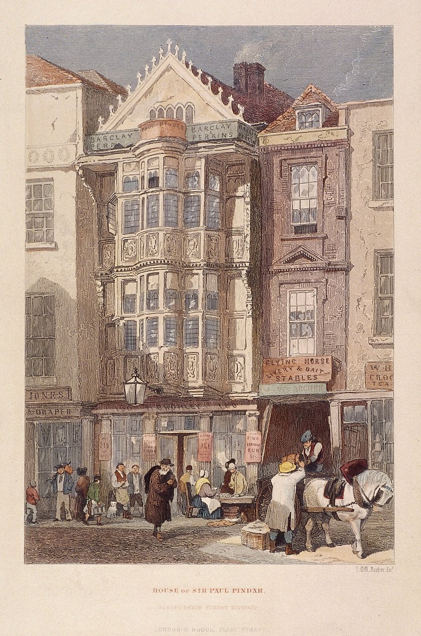 Paul Pindar Tavern ، Bishopsgate ، لندن ، 1851 بواسطة جون ويكهام آرتشر
