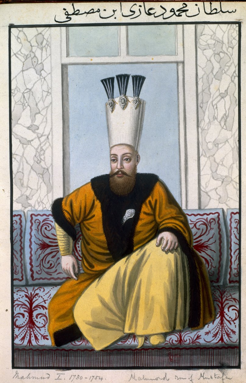 محمود الأول (1696-1754) سلطان 1730-54 ، من "سلسلة من صور لأباطرة تركيا" ، 1808 بواسطة جون يونغ