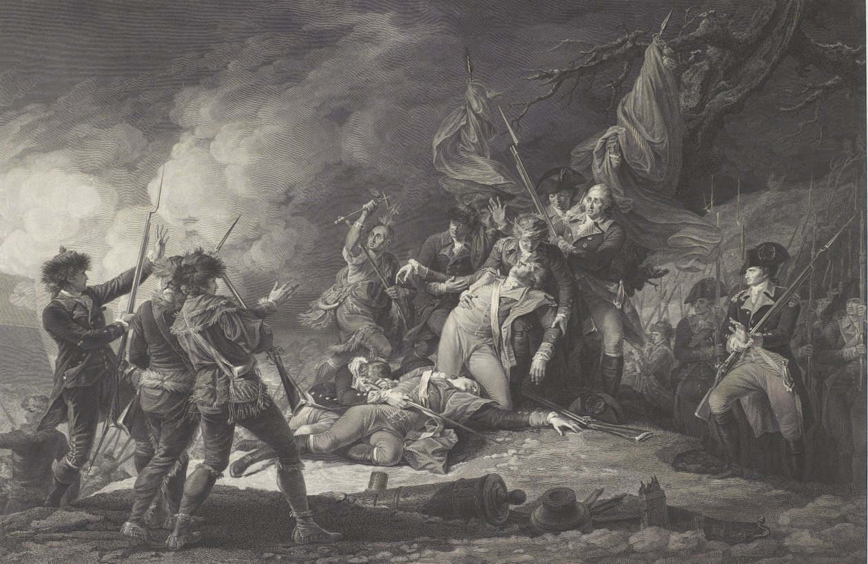 وفاة الجنرال مونتغمري ، في هجوم كيبيك ، ديسمبر 1775 ، 1798 بواسطة جون بعد ترمبل