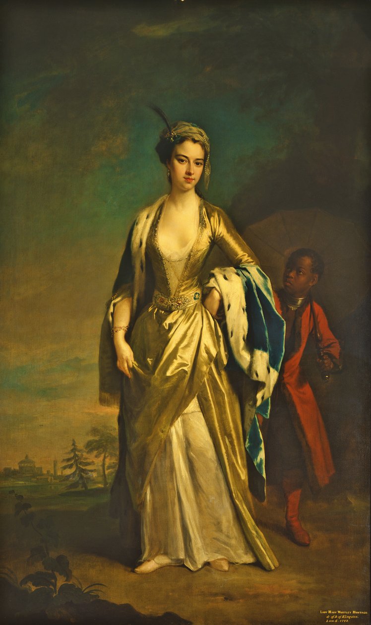 السيدة ماري ورتلي مونتاجو ، c.1725 بواسطة جوناثان ريتشاردسون