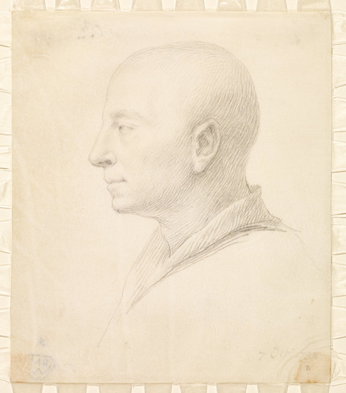 صورة شخصية في الملف الشخصي ، 7 أكتوبر 1732 بواسطة جوناثان ريتشاردسون
