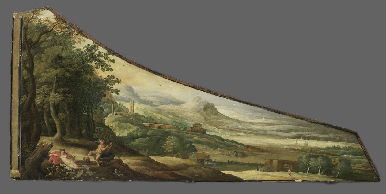 الرسم على غطاء القيثارة مع Bacchus و Cybele الرسم على غطاء القيثاري مع وفاة يوريديس بواسطة جووس دي مومبير (الثاني) (رجل)