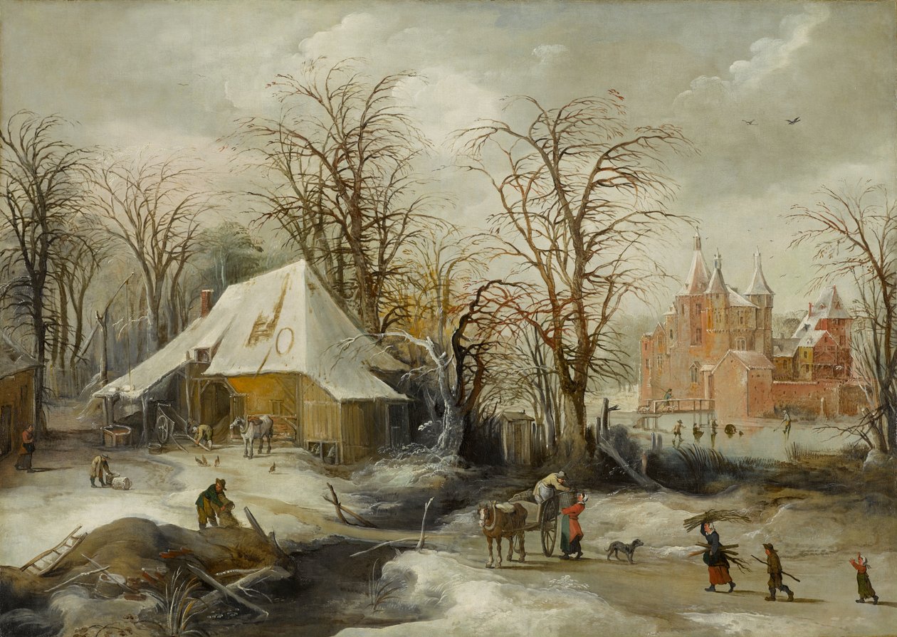 منظر طبيعي شتوي ، حوالي 1625-1630 (زيت على قماش) بواسطة Joos أو Josse de The Younger Momper
