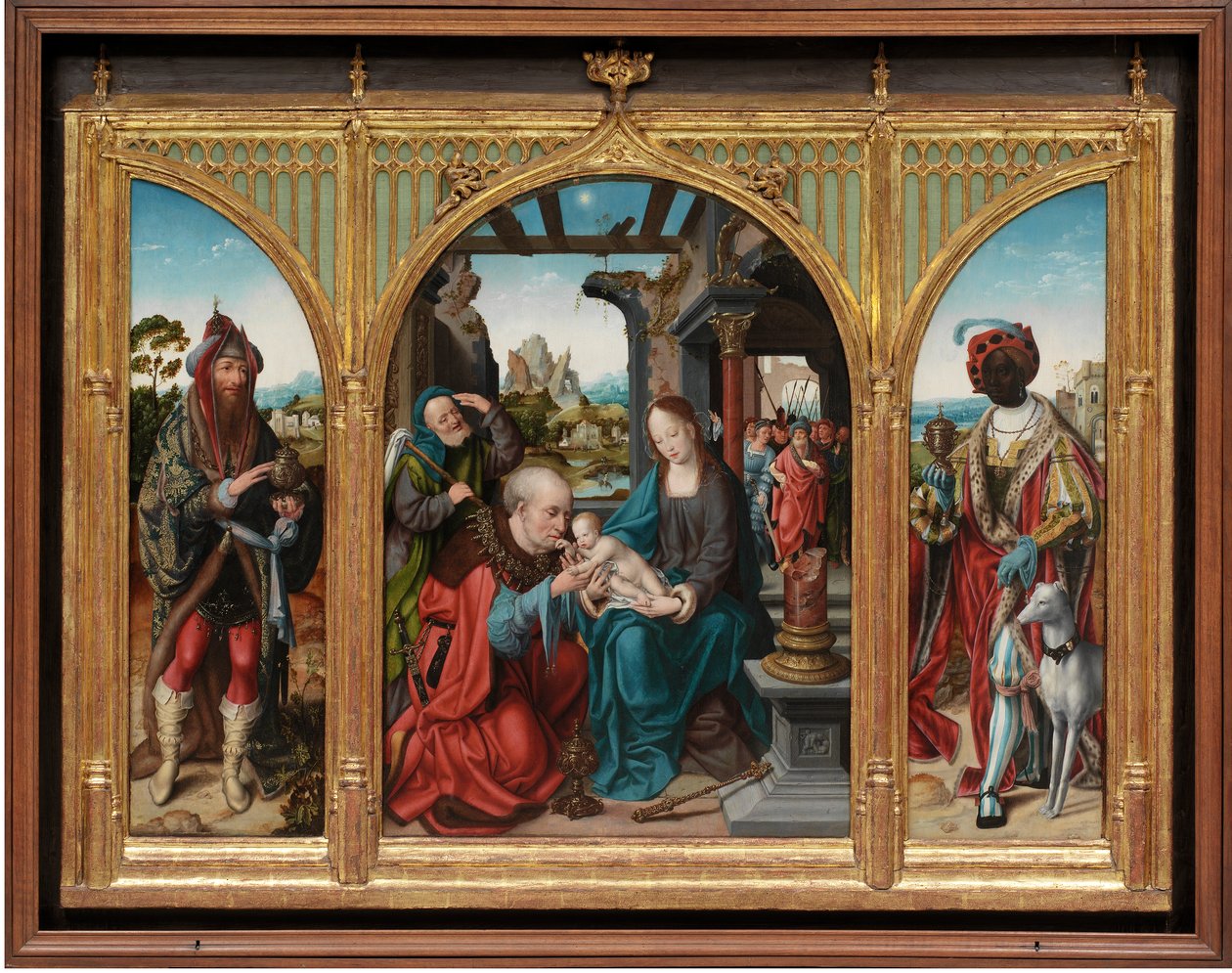 عشق المجوس ، c.1525 (زيت على ألواح بلوط) بواسطة جوس فان كليف