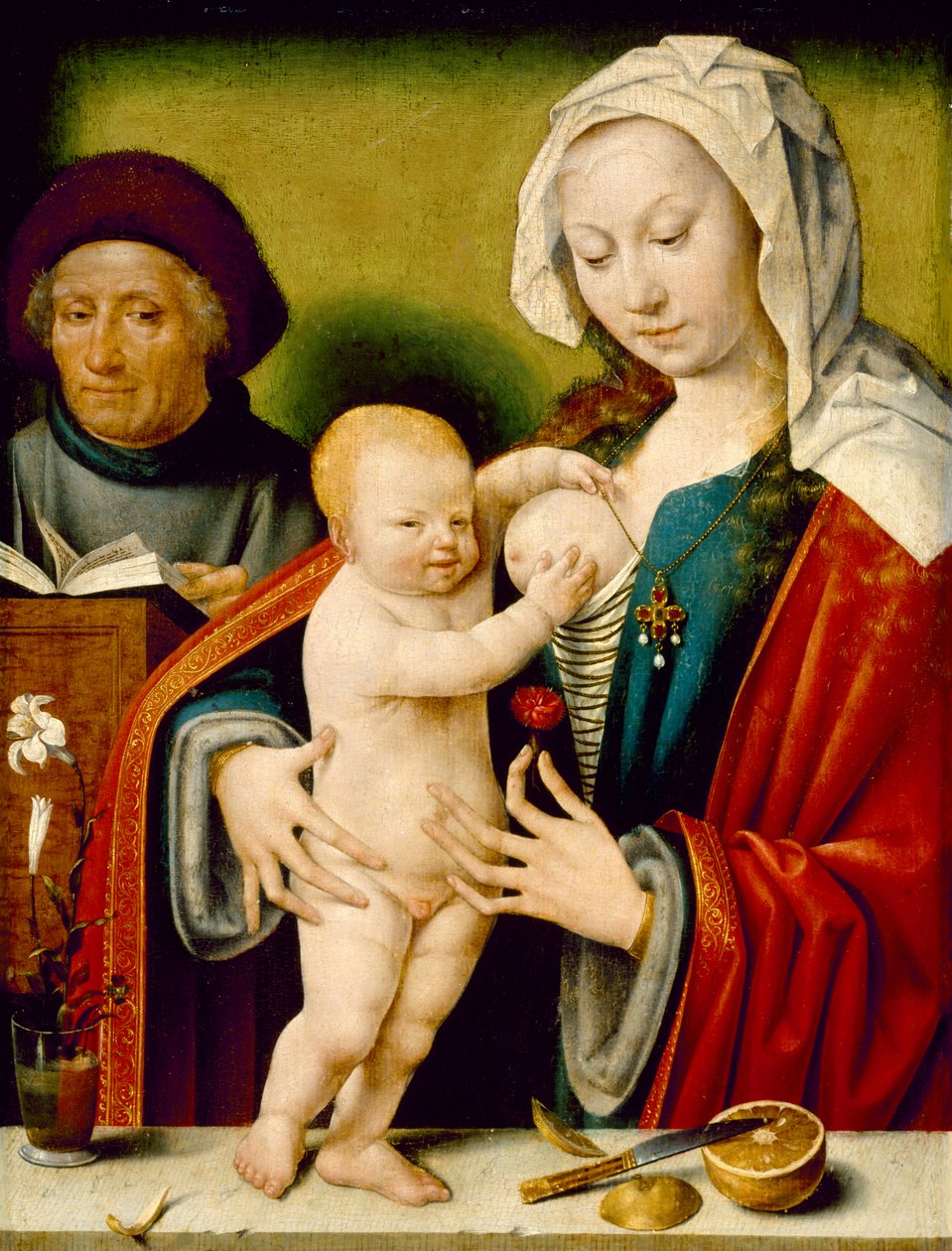 العائلة المقدسة بواسطة ورشة Joos van وورشة Cleve