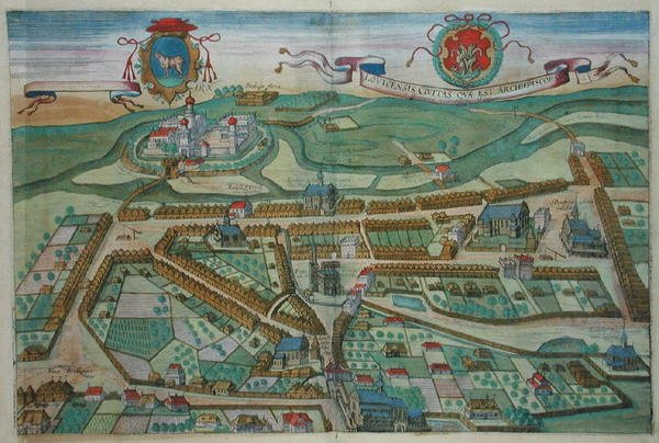Lovicensis ، من "Civitates Orbis Terrarum" بواسطة Georg Braun (1541-1622) و Frans Hogenburg (1535-90) ، c.1572 (نقش ملون) بواسطة جوريس (بعد) هوفناجل