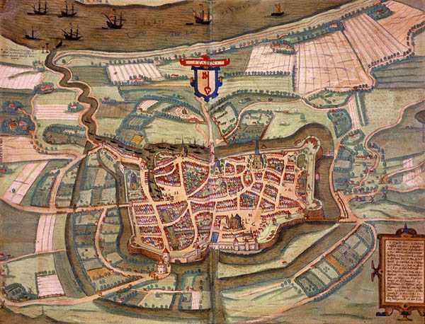 خريطة الملعب ، من "Civitates Orbis Terrarum" بقلم جورج براون (1541-1622) وفرانس هوغنبرغ (1535-90) حوالي 1572-1617 (نقش ملون) بواسطة جوريس (بعد) هوفناجل